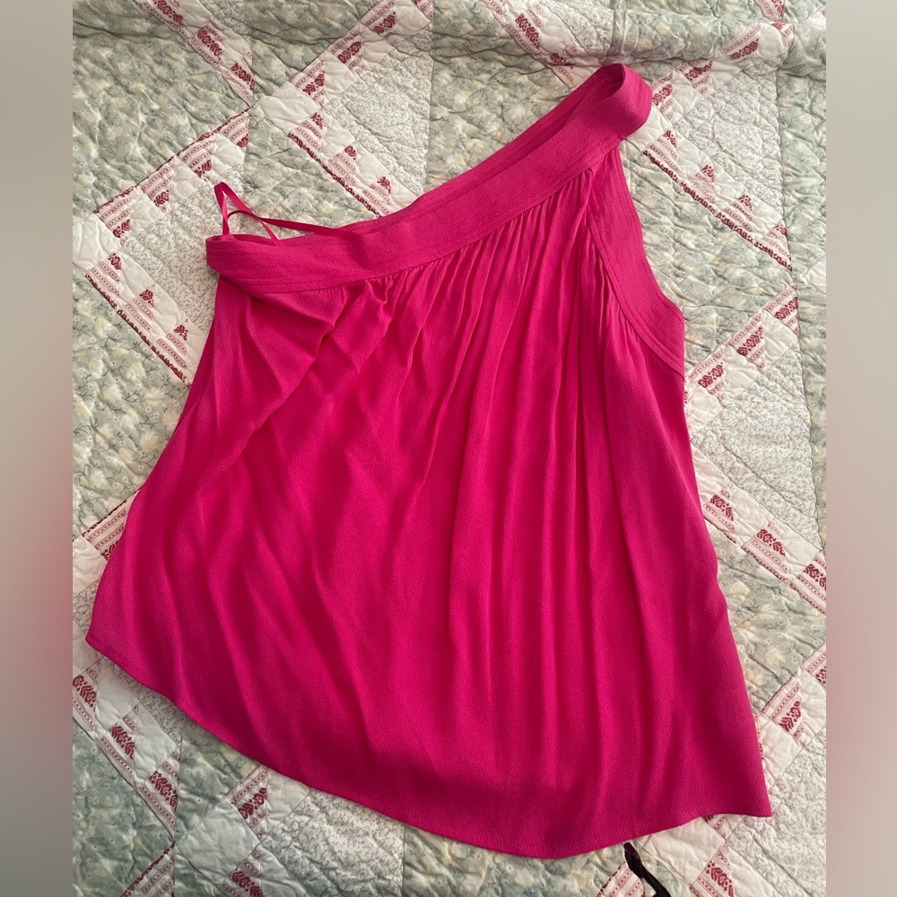 Naked Zebra pink one shoulder top